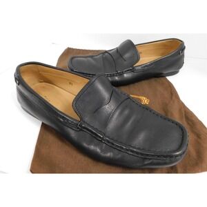 Tod's Italy‎ Black Leather Driving Moccasins Loafers 9.5